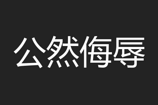 公然侮辱