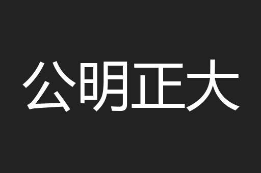 公明正大