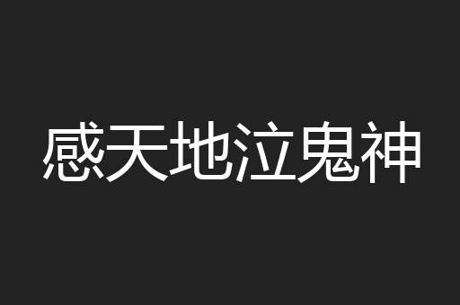感天地泣鬼神