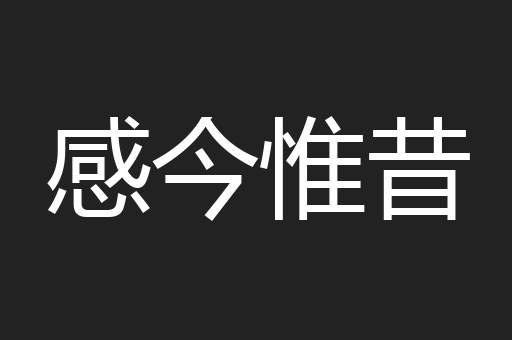 感今惟昔