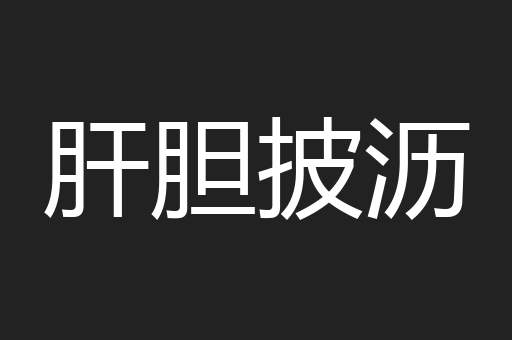 肝胆披沥