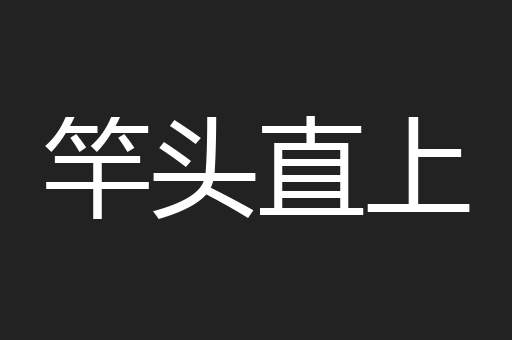 竿头直上