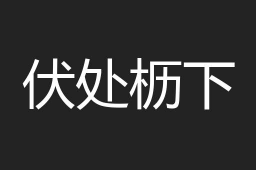 伏处枥下