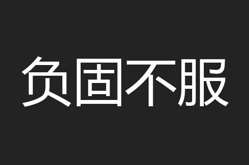 负固不服