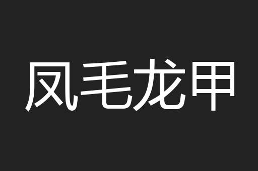 凤毛龙甲