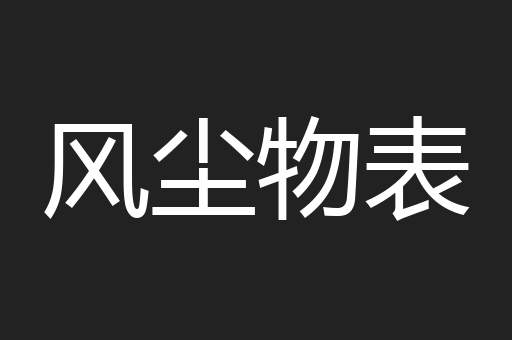 风尘物表