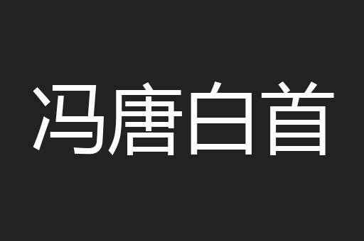 冯唐白首