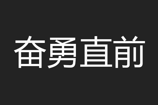 奋勇直前