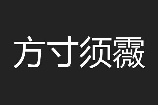 方寸须霺