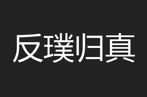反璞归真