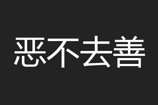 恶不去善