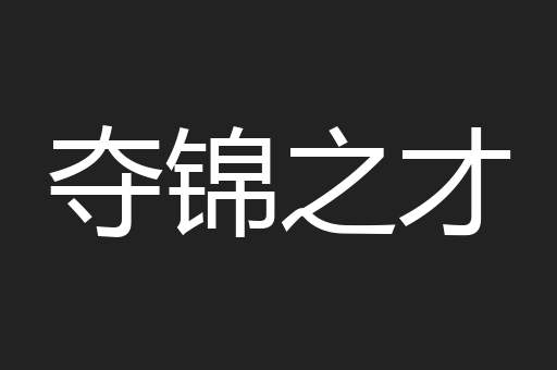 夺锦之才