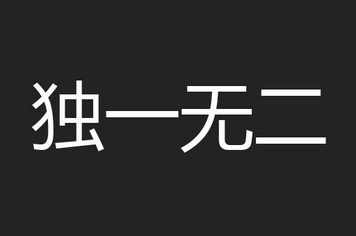 独一无二
