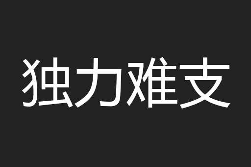 独力难支