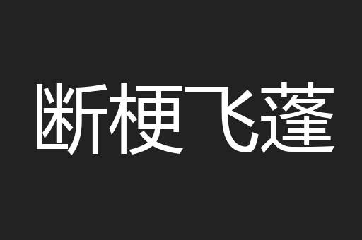 断梗飞蓬