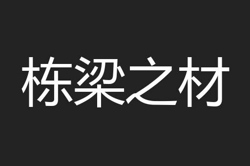 栋梁之材