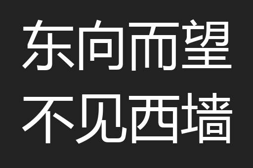 东向而望不见西墙