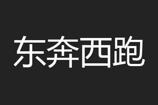 东奔西跑