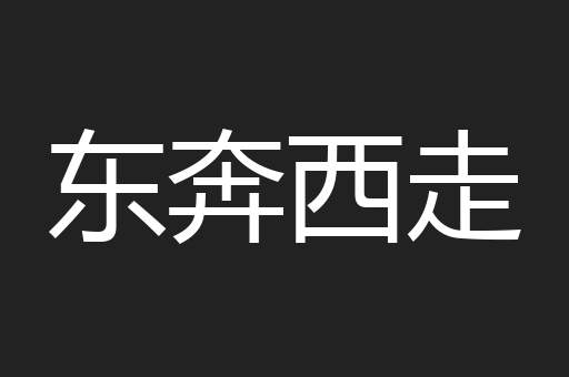 东奔西走