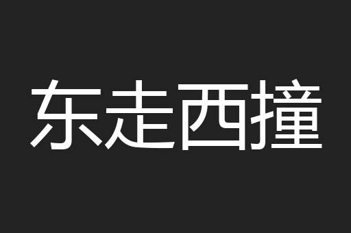 东走西撞
