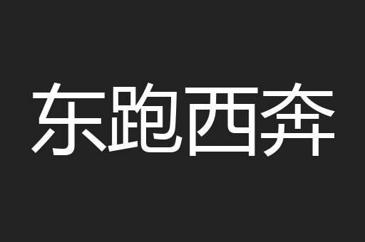东跑西奔