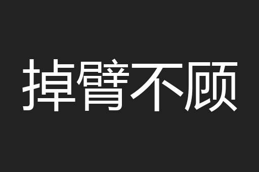 掉臂不顾