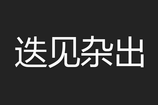 迭见杂出