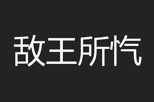 敌王所忾