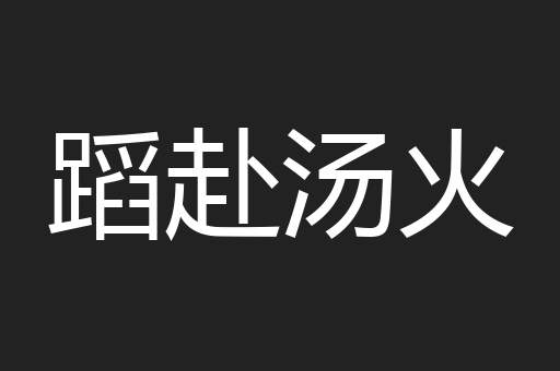 蹈赴汤火