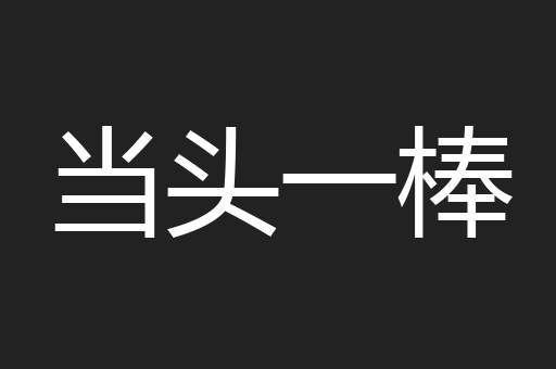 当头一棒