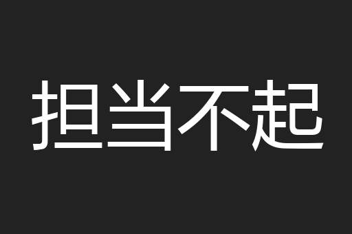 担当不起