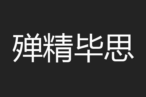 殚精毕思