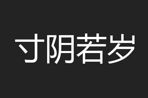 寸阴若岁