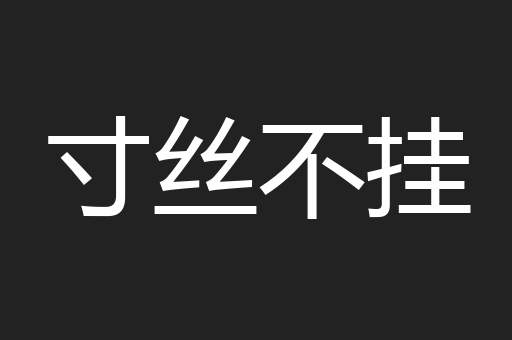 寸丝不挂