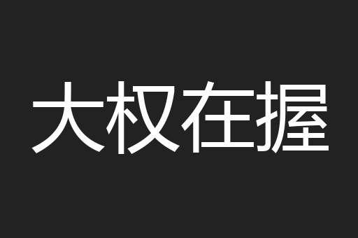 大权在握