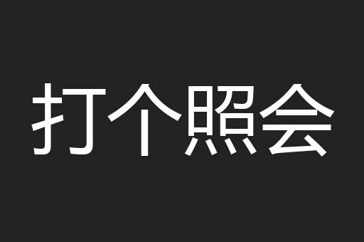 打个照会