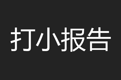 打小报告