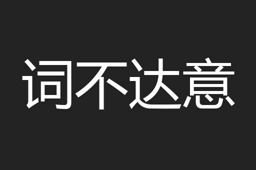 词不达意