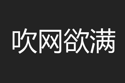 吹网欲满