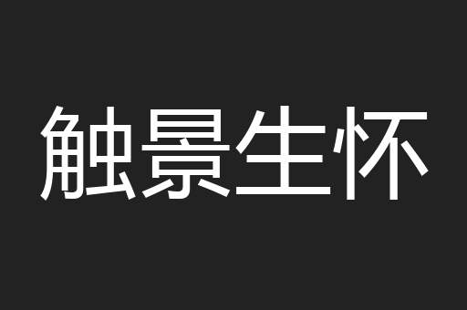 触景生怀