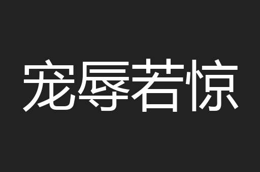 宠辱若惊