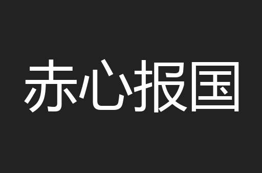 赤心报国