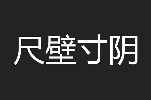尺壁寸阴