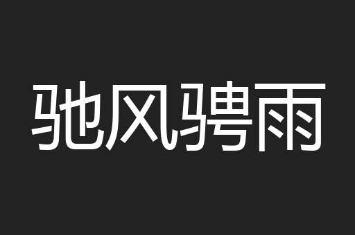 驰风骋雨
