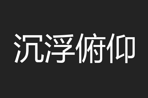 沉浮俯仰