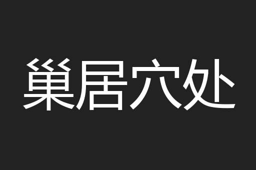 巢居穴处