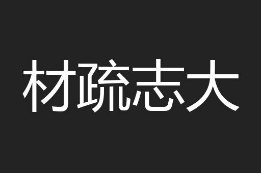 材疏志大