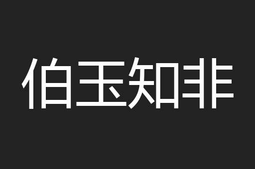 伯玉知非