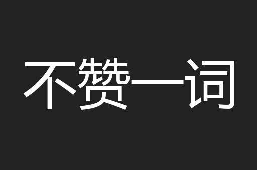 不赞一词