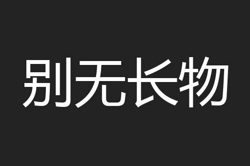 别无长物